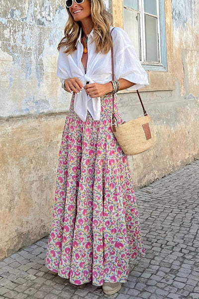 Lune London | Summer Long Skirts Boho Print