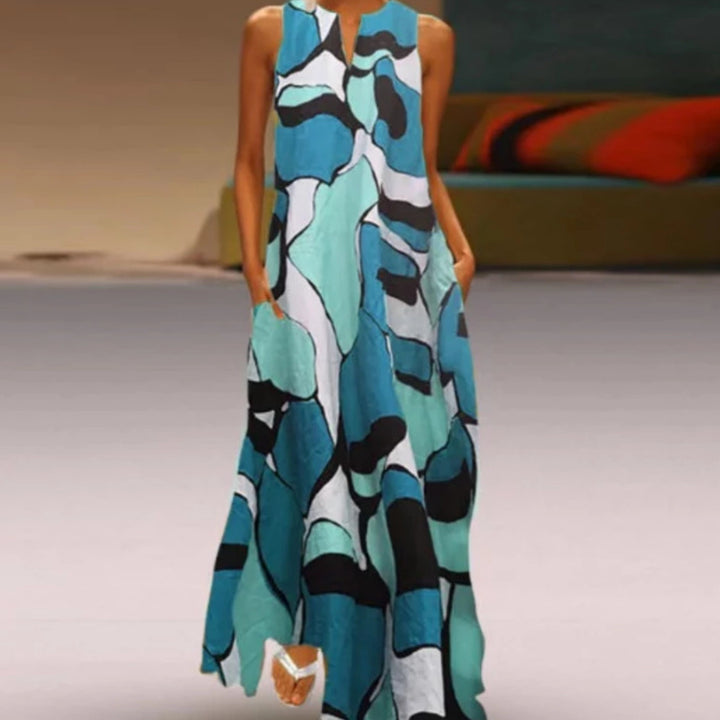 Ladies max dress with graphic print and flowing cut Lune London