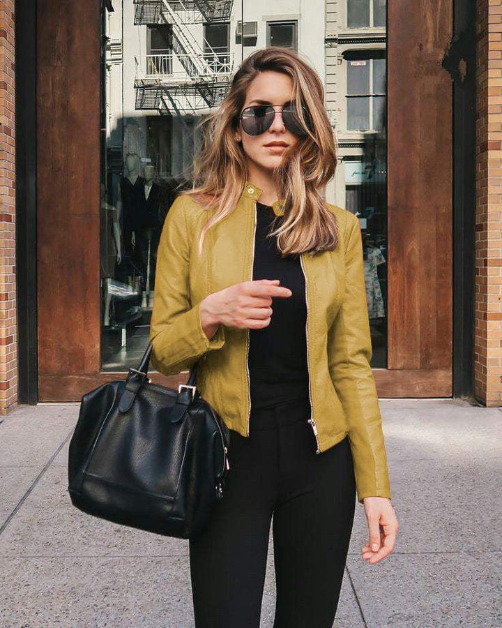 Lune London | Veste en cuir - Élégante - Noir, cuir flexible, finition raffinée - Parfait pour une sortie du soir