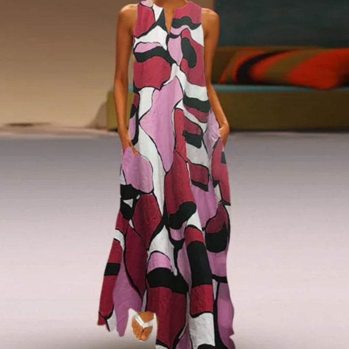 Ladies max dress with graphic print and flowing cut Lune London