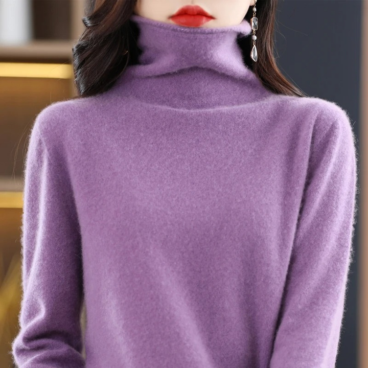 Lune London | Luxe Cashmere Pullover Women Soft Roll Neck Sweater Warm & Stylish