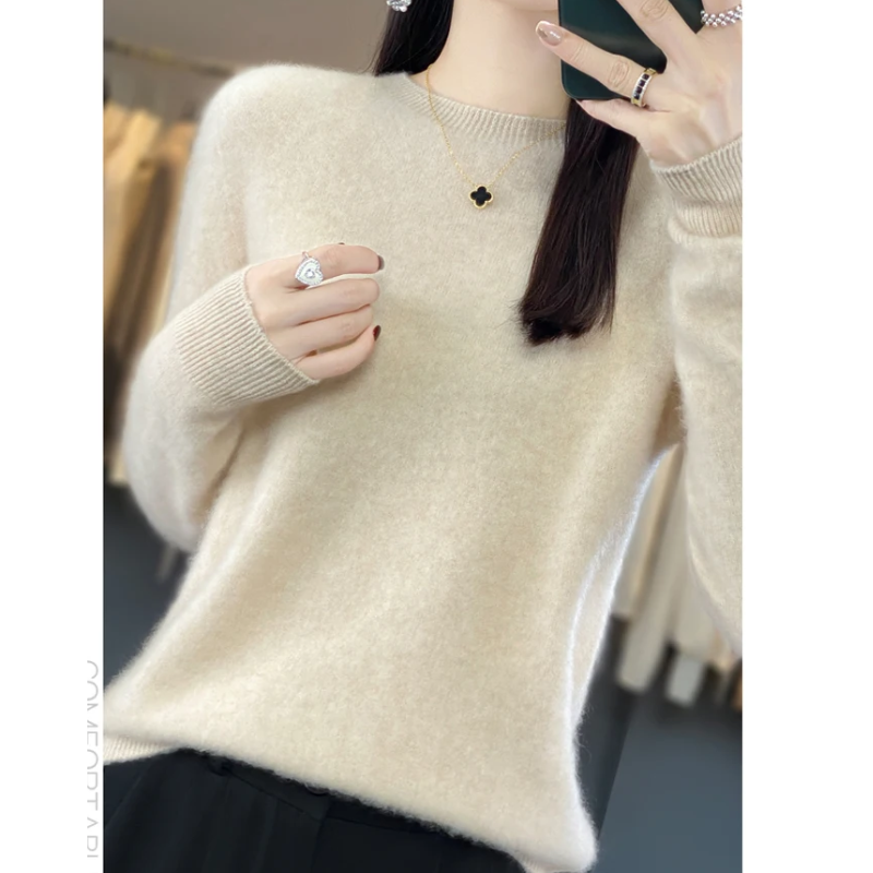 Lune London | Cashmere Pullover Women Stylish Round Neck, Soft & Comfortable