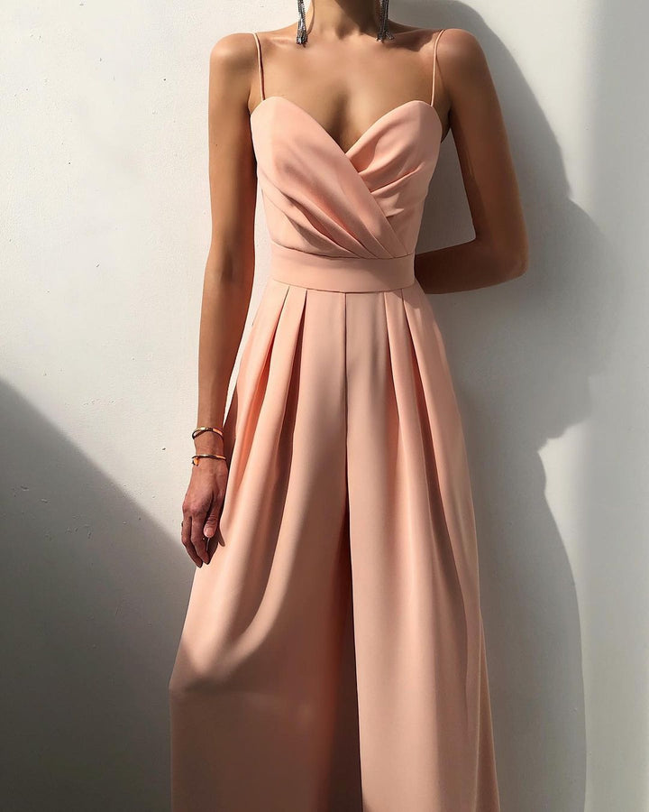 Lune London | Women's Elegant Flowing Jumpsuit with Spaghetti Straps for Festive Occasions