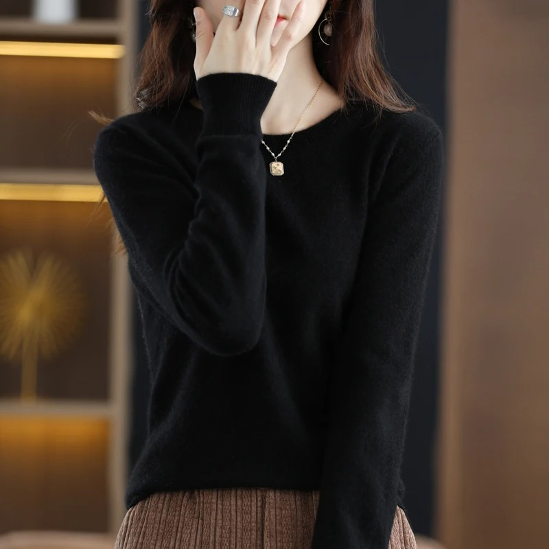 Lune London | Women's Sweater - Cashmere Round Neck Soft Luxury Warm Sweater