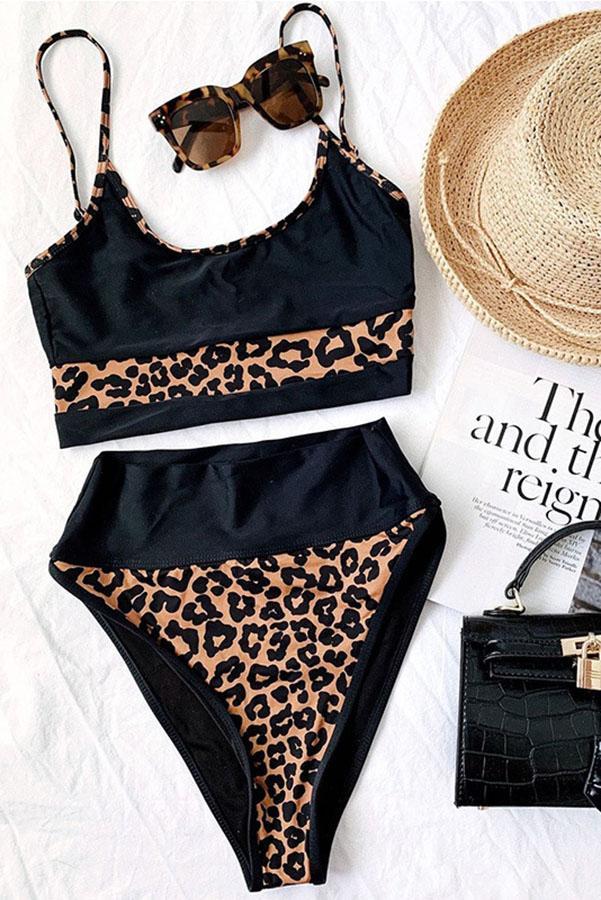 Lune London | Bikini with Slit and Leopard Print