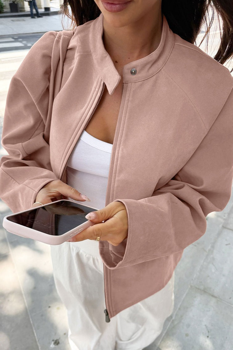 Lune London | Collar Suede Long Sleeve Jacket