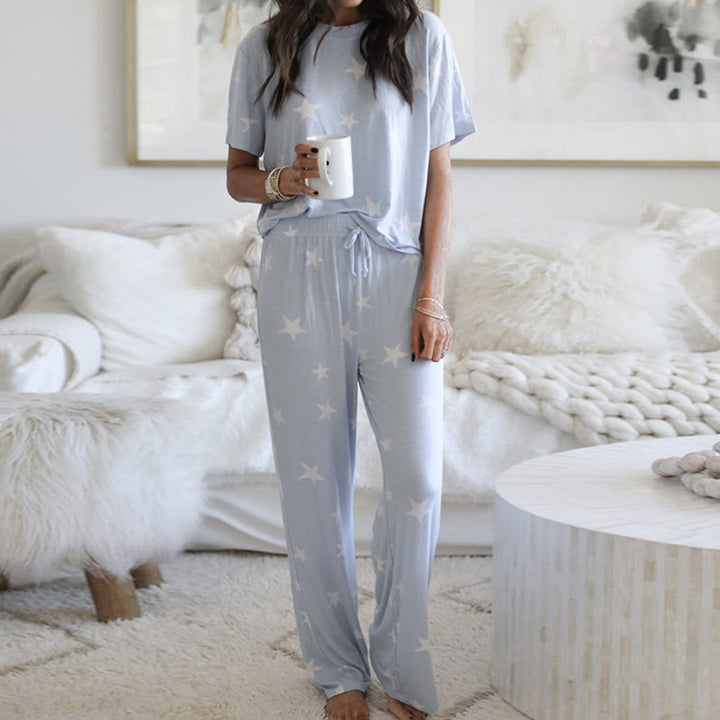 Women Heart Print Comfortable Lounge Set Lune London