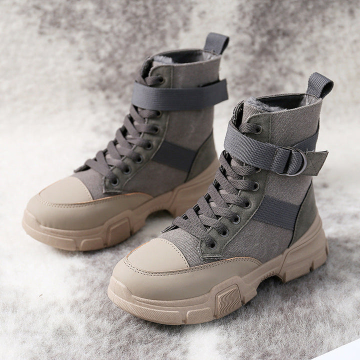 Lune London | High canvas motorcycle boots