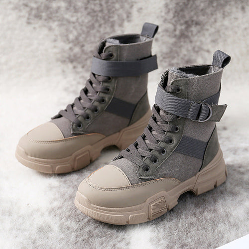 Lune London | High canvas motorcycle boots