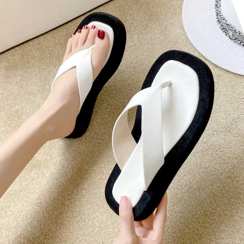 Women's Modern Flip-Flops with Comfortable Platform Lune London