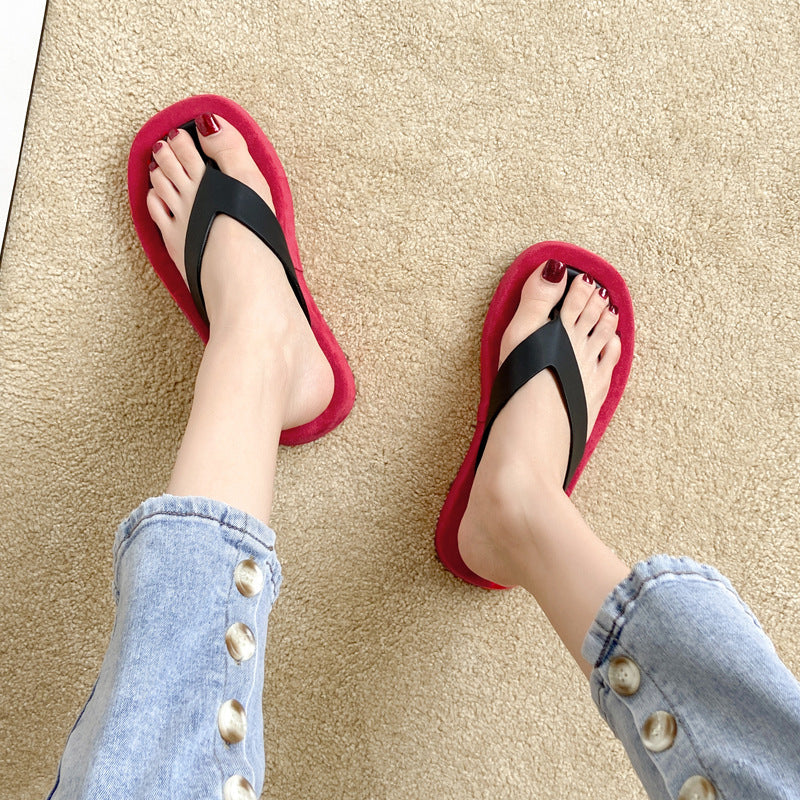 Women's Modern Flip-Flops with Comfortable Platform Lune London