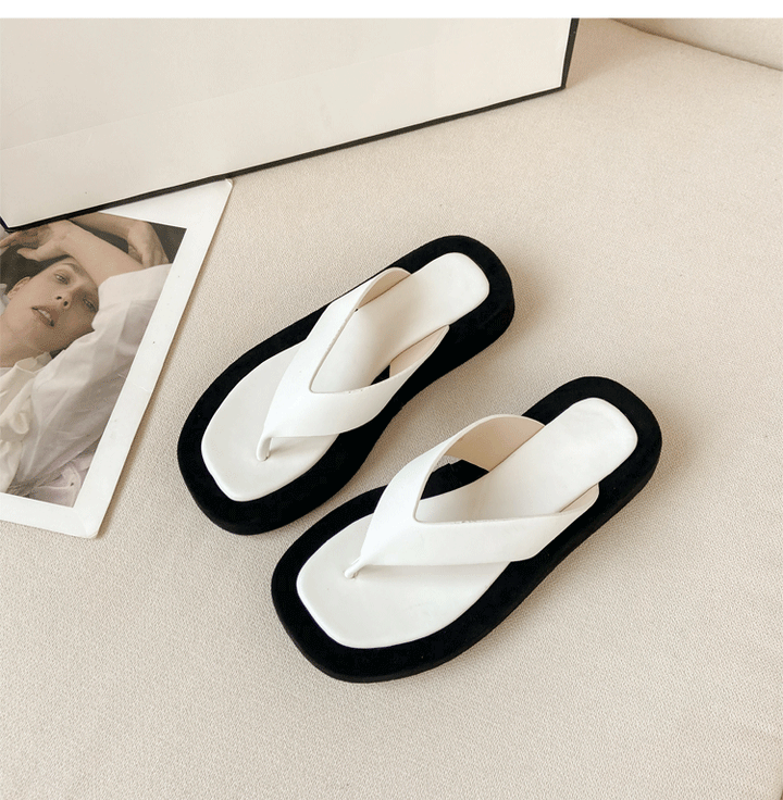 Women's Modern Flip-Flops with Comfortable Platform Lune London