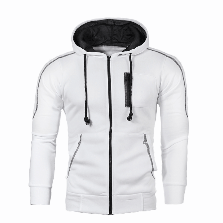 Men's functional hoodie with innovative zipper and practical pockets Lune London