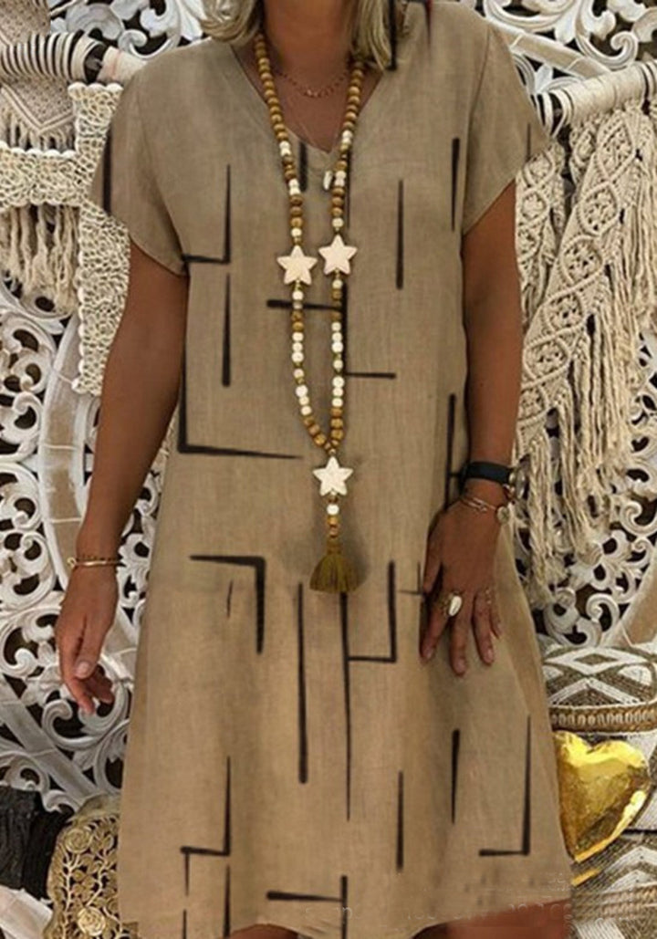 Comfortable tunic dress for women with modern graphic patterns Lune London