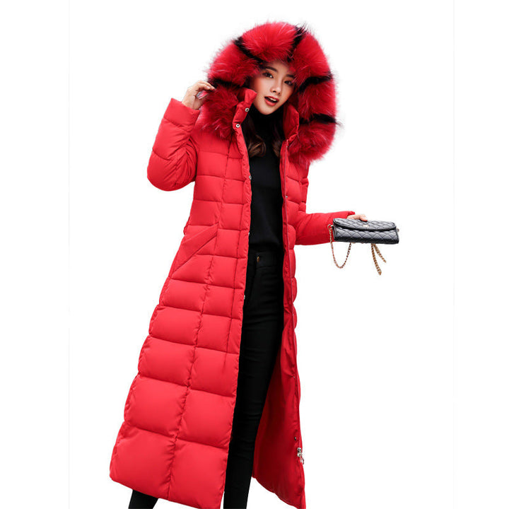 Lune London | Women's Long Quilted Winter Parka with Hood and Belt