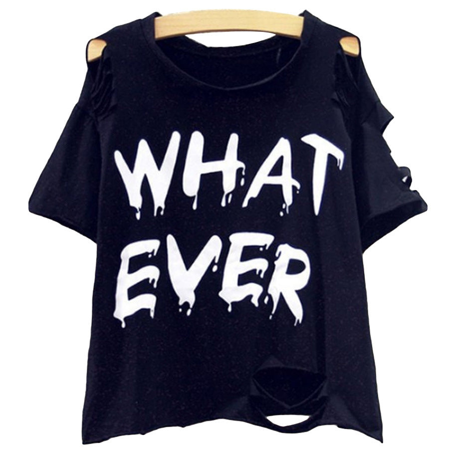 Women's Trendy Oversized T-Shirt with Refined Cut-Out Sleeves Lune London
