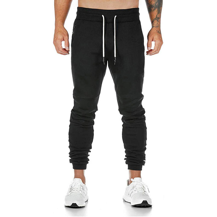 Sporty jogger pants for men with practical zip pockets and elastic waist Lune London