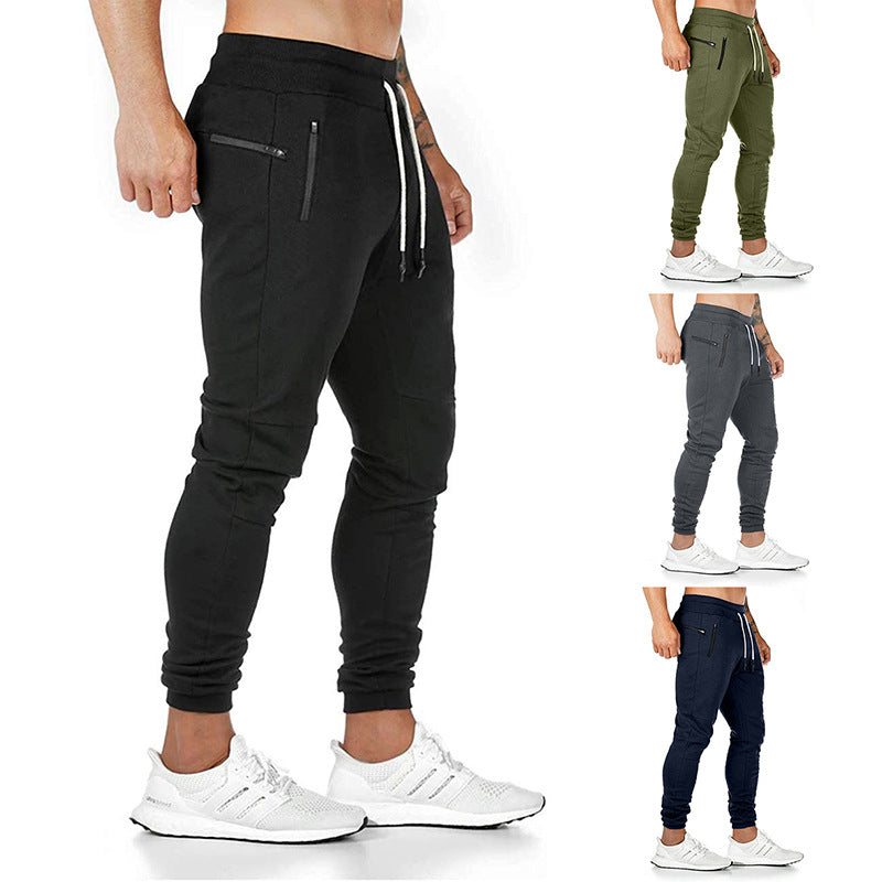 Sporty jogger pants for men with practical zip pockets and elastic waist Lune London