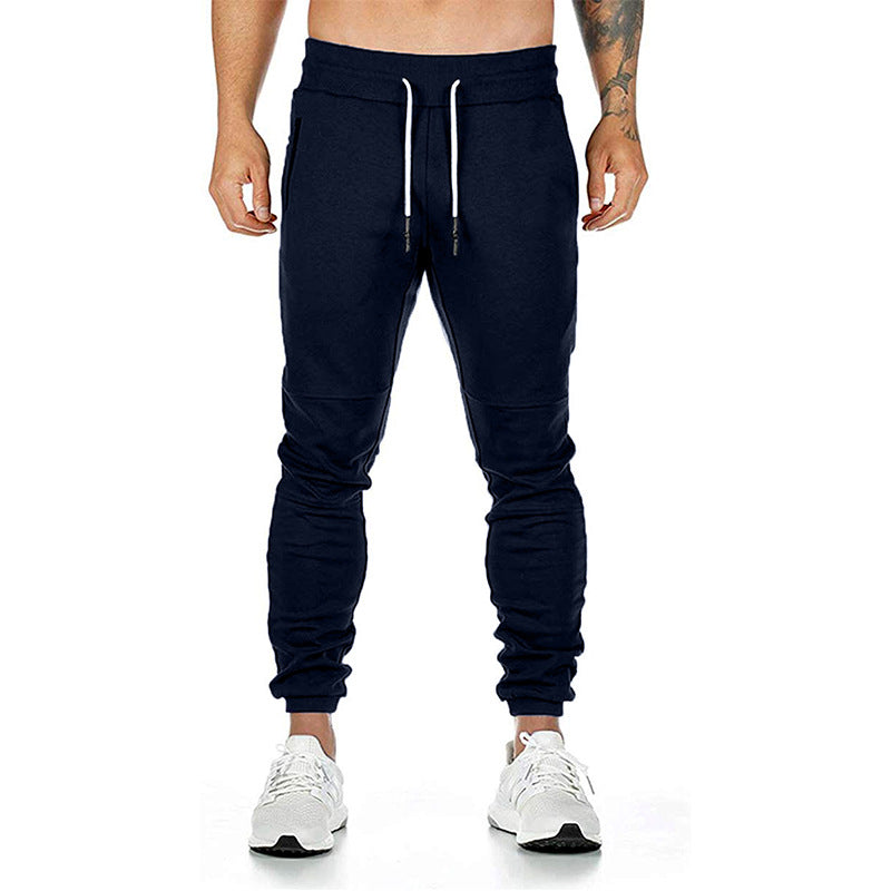 Sporty jogger pants for men with practical zip pockets and elastic waist Lune London