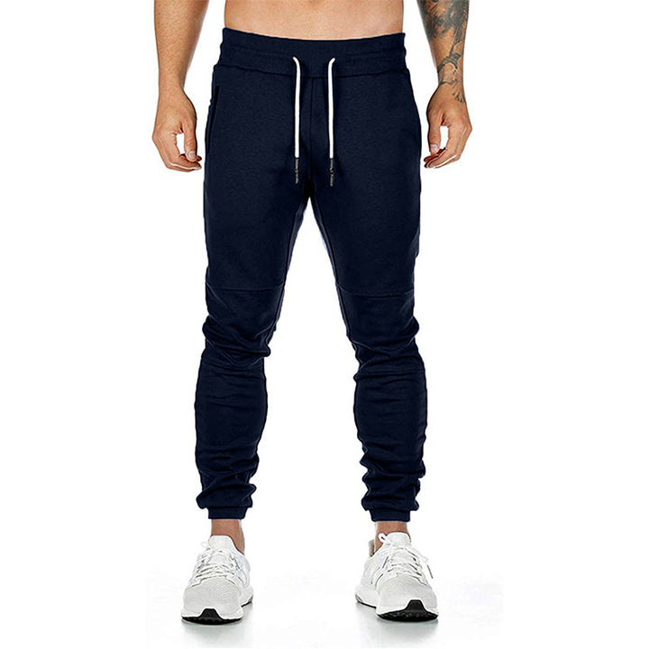 Sporty jogger pants for men with practical zip pockets and elastic waist Lune London
