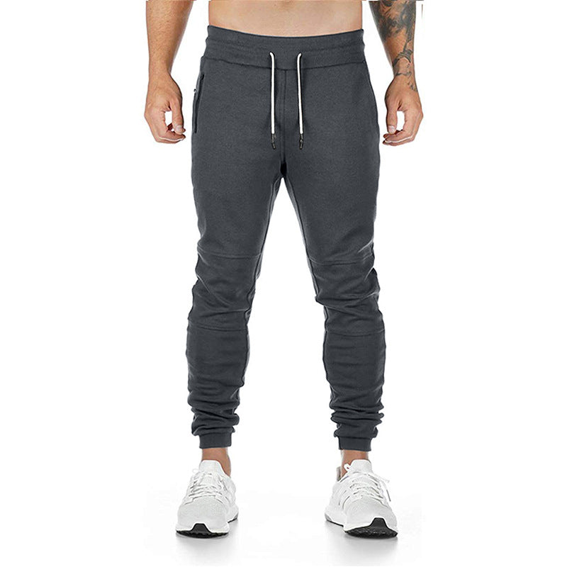 Sporty jogger pants for men with practical zip pockets and elastic waist Lune London