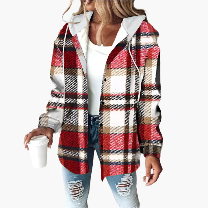 Lune London | Casual checked jacket with hood - Casual autumn-winter style