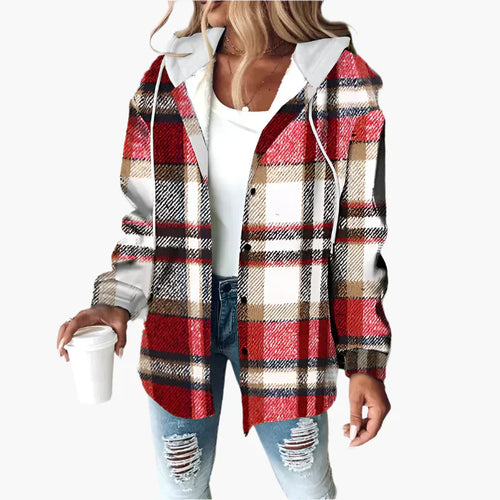 Lune London | Casual checked jacket with hood - Casual autumn-winter style
