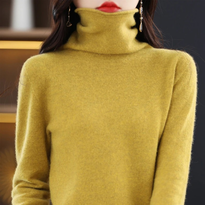 Lune London | Luxe Cashmere Pullover Women Soft Roll Neck Sweater Warm & Stylish