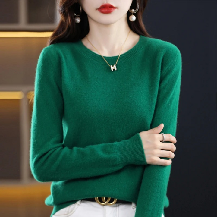 Lune London | Women's Cashmere Sweater Classic Round Neck Soft Stylish