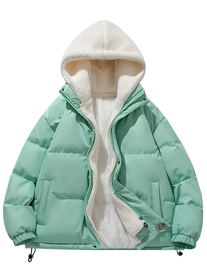 Lune London | Winter fleece jacket with hood - Stylish and warm for winter