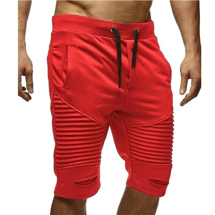 Men's sports shorts with a modern striped design and an elastic waistband Lune London