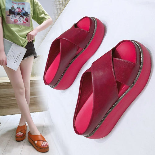 Women Comfortable Platform Mules with an Elegant Strap Lune London