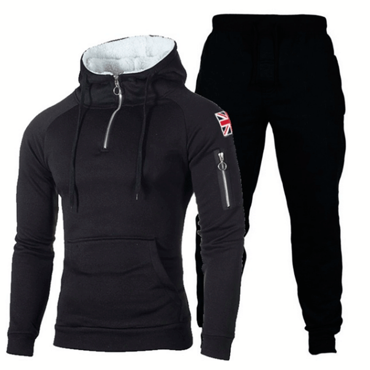 Men Sports Hoodie and Jogging Set in Highly Functional Materials Lune London