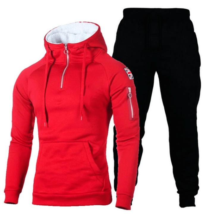 Men Sports Hoodie and Jogging Set in Highly Functional Materials Lune London