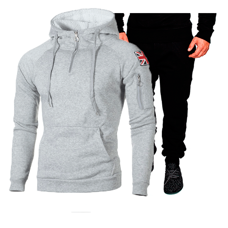Men Sports Hoodie and Jogging Set in Highly Functional Materials Lune London