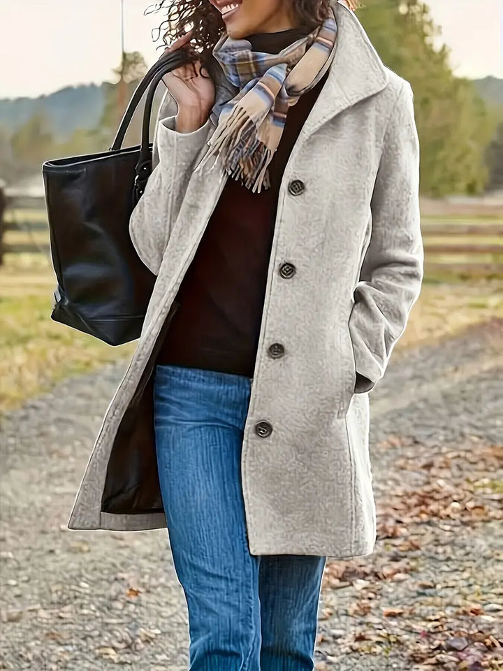 Lune London | Woven Single-Breasted Coat