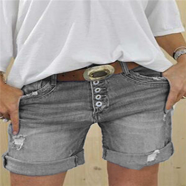 Lune London | Women's Ripped Denim Shorts