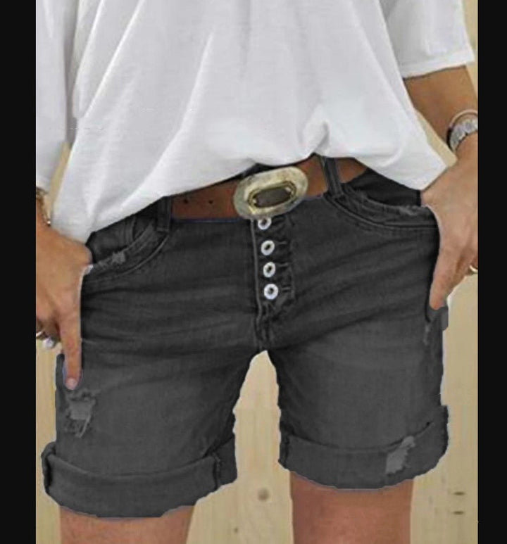 Lune London | Women's Ripped Denim Shorts