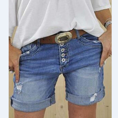 Lune London | Women's Ripped Denim Shorts