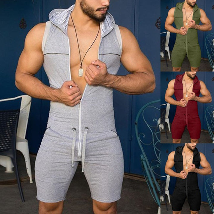 Sleeveless men's suit with hood and practical drawstring Lune London