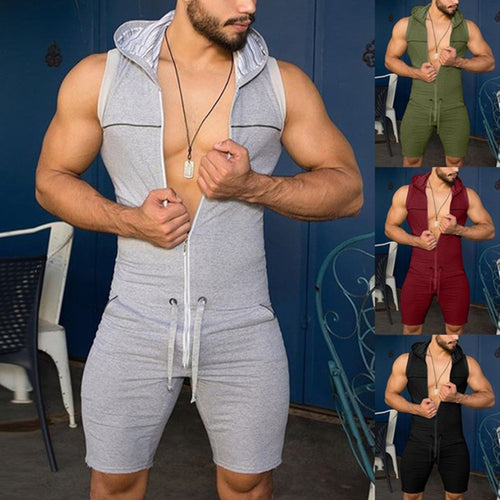 Sleeveless men's suit with hood and practical drawstring Lune London