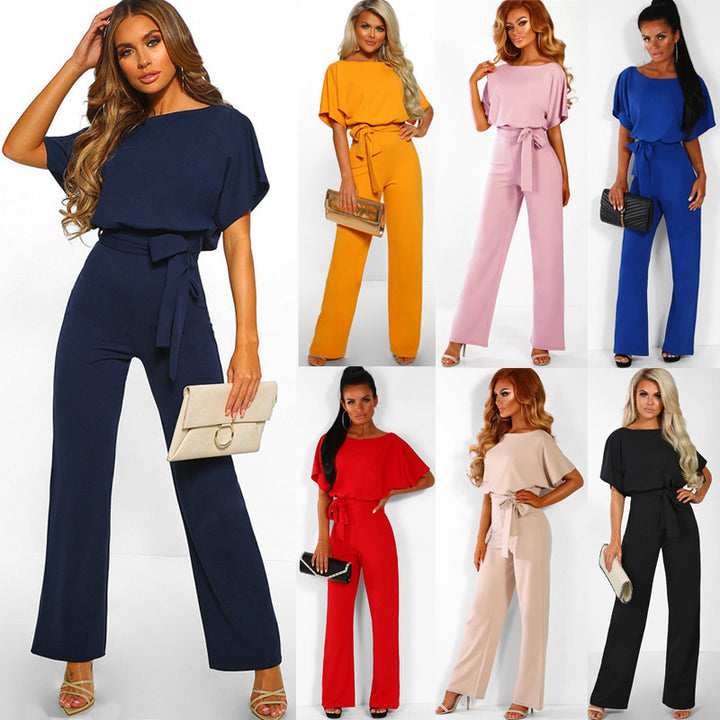 Wide overalls for women with a stylish belt Lune London