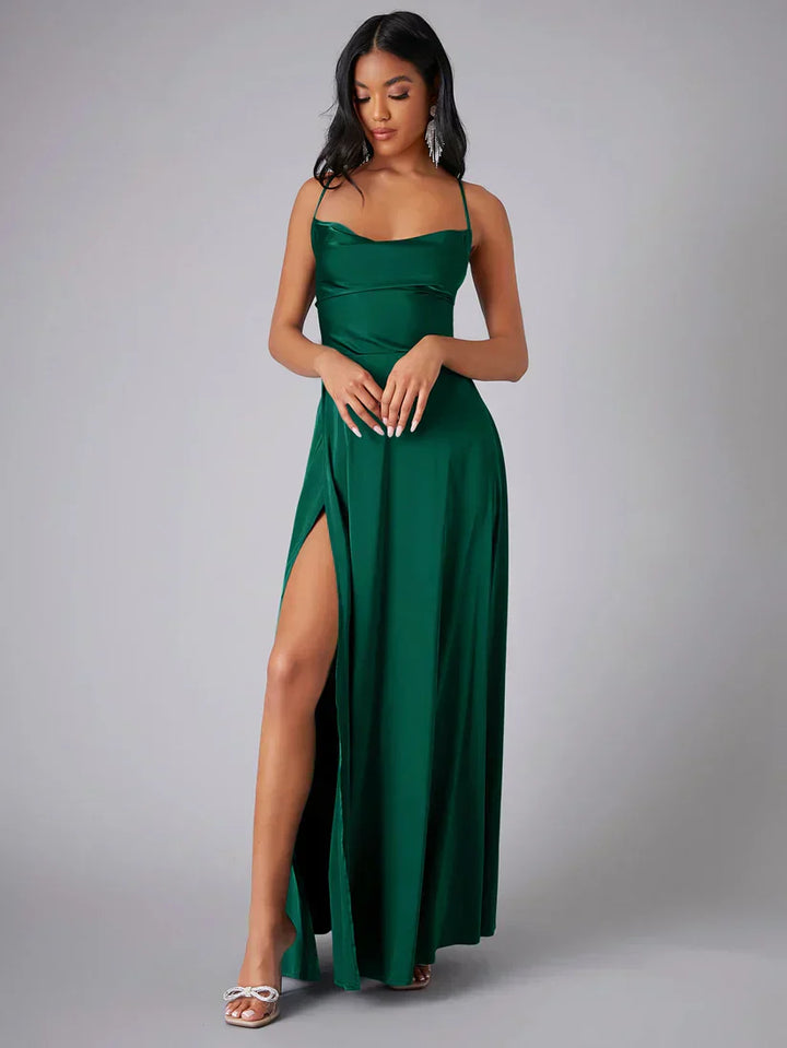 Lune London | Silk Maxi Dress with Braided Back Dress Yourself for Formal Occasions Lucette