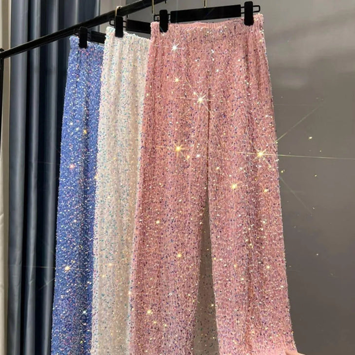 Chic Und Stil | Wide Sun Pants with Sequins