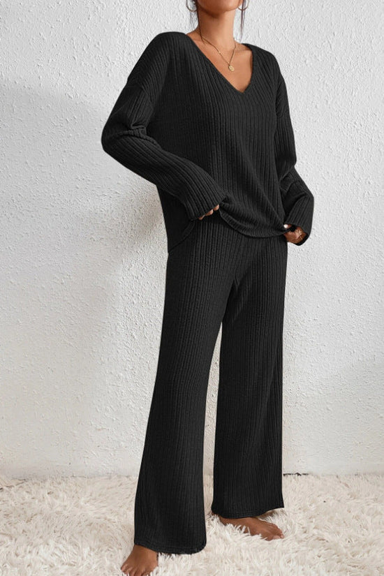 Lune London | Women's Ribbed Two-Piece Loungewear Set
