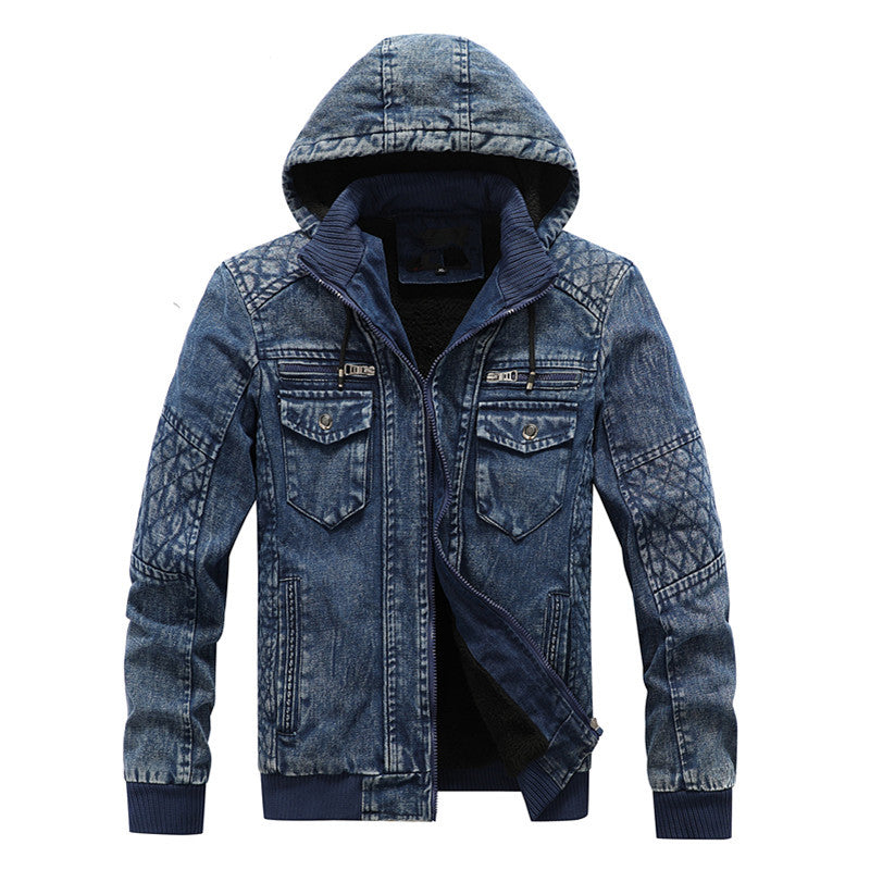 Hooded denim jacket for men Lune London