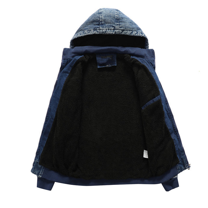 Hooded denim jacket for men Lune London
