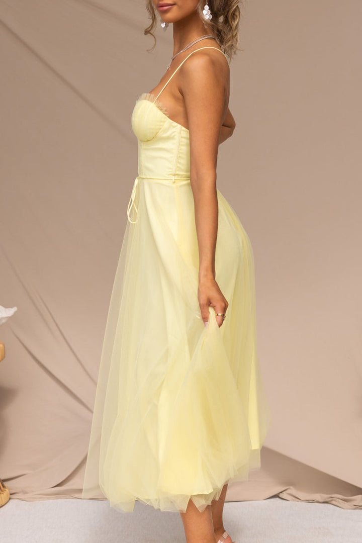 Lune London | Sweet Elegant Solid Color V-Neck Princess Dresses
