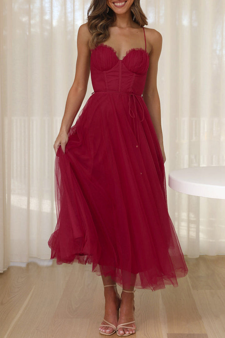 Lune London | Sweet Elegant Solid Color V-Neck Princess Dresses