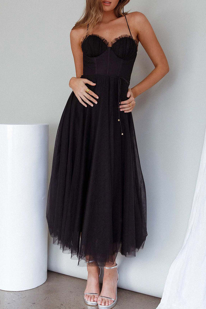 Lune London | Sweet Elegant Solid Color V-Neck Princess Dresses